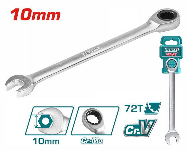Llave Combinada Con Cricket Total 10 Mm
