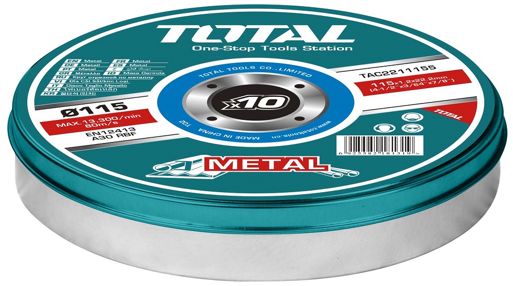 Set Disco Abrasivo Total Corte Metal 10pcs
