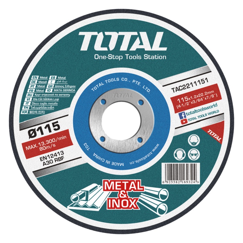 Disco De Corte Abrasivo Total 115*1.2*22.2mm
