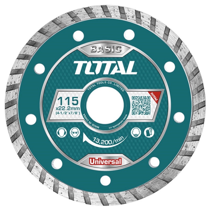 Disco Diamantado Total 115x22 Mm Mamposteria Turbo