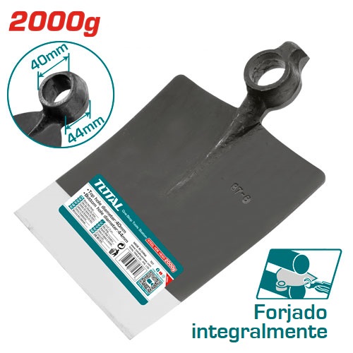 Azada Total Cuadrada 2kg Sin Mango