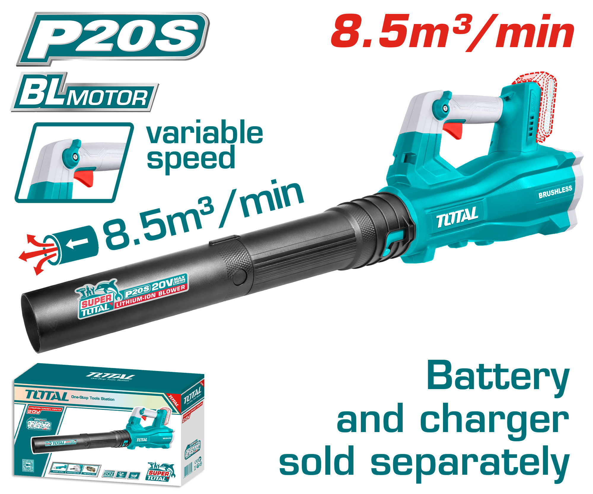 Soplador Total 20 V 18500 Rpm (4310)