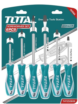 Destornillador Total Cr-V 6 Pcs (2504)