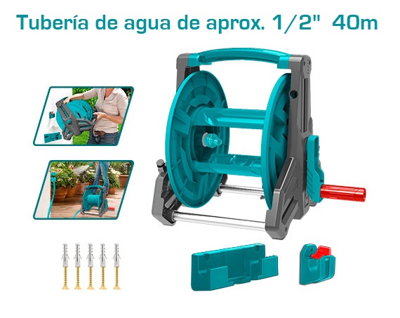 Carrete P/ Manguera Total 1/2" 40mts (4694)