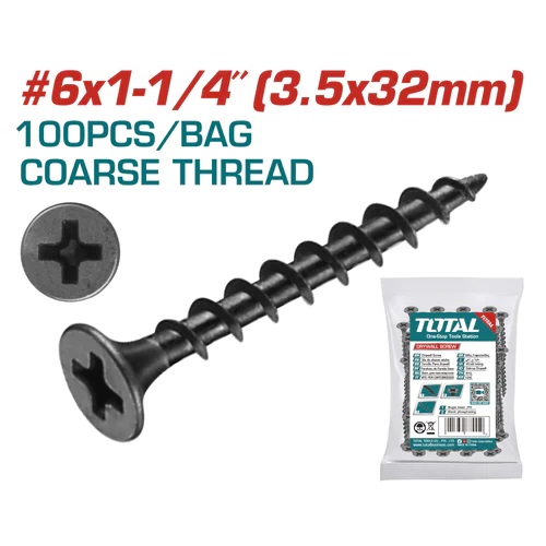 Tornillo Total St3.5x32mm Rosca Gruesa X100